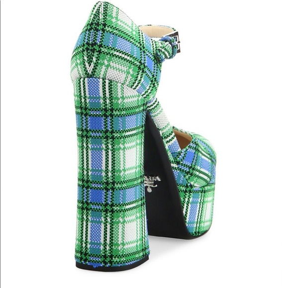 Prada
Plaid Ankle-Strap Platform Pumps brand new in box. Authentic size 40 - Picture 8 of 12